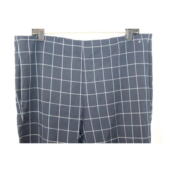 J Jill Womens Blue Plaid Essential Cotton Stretch Pull On Pants 16 Tall - Picture 3 of 5